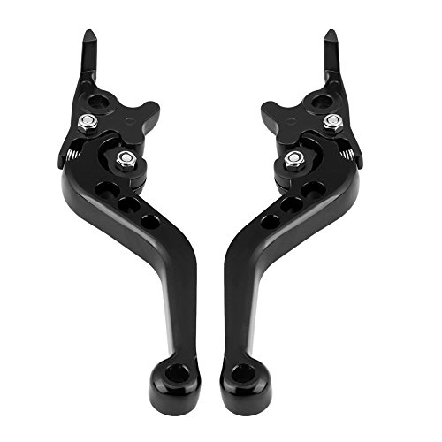 Manetas Freno Moto, 1 par Manetas de Freno de Disco Doble CNC para Moto, Scooters, Bici eléctrica(Negro) Manetas Freno Moto, 1 par Manetas de Freno de Disco Doble CNC para Moto, Scooters, Bici eléctrica(Negro)