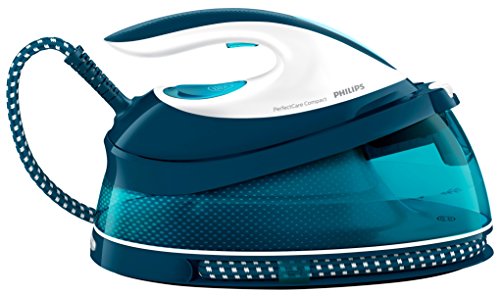 Philips PerfectCare Compact GC7831/20 - Centro de planchado con autonomía ilimitada, OptimalTemp, 5.8 bares, golpe vapor 330 g, 1.5 l, 200 W, 1.5 litros, compuesto, azul