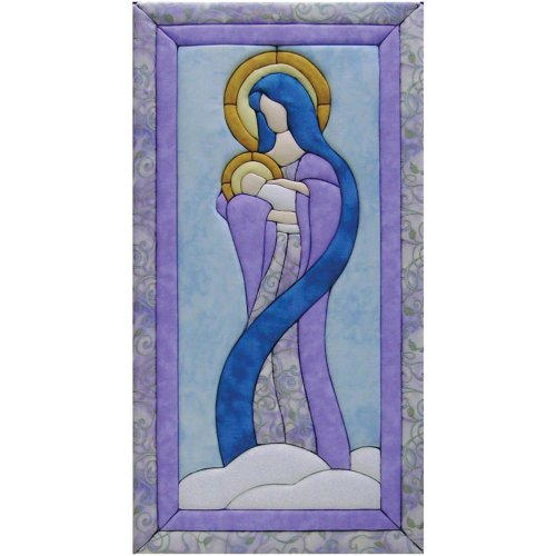 Quilt Magic - Kit de Patchwork (25,4 x 48,2 cm), diseño de la Virgen María y el niño Jesús