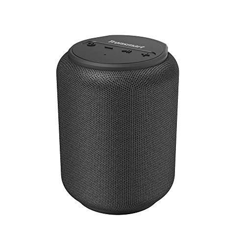 Tronsmart T6 Mini Altavoces Bluetooth 15W, 24 Horas de Reproducción, TWS Sonido Stereo 360°, IPX6 Waterproof, Altavoz portatil Bluetooth 5.0, Apoya TF Card Memoria USB de 64G y Asistente de Voz