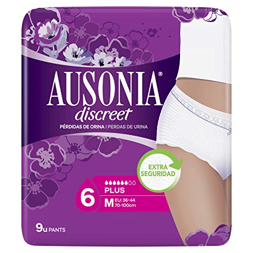 Ausonia Discreet Braguitas Pants M para Pérdidas de Orina - 9 unidades