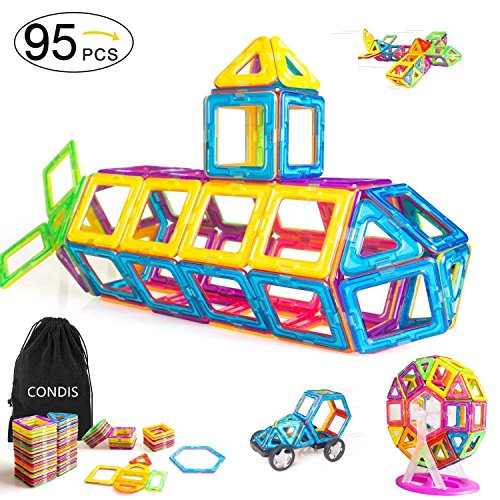 Condis 95 Piezas Bloques de Construcción Magnéticos para Niños, Juegos de Viaje Construcciones Magneticas Imanes Regalos Cumpleaños Juguetes Educativos para Niños Niñas de 2 3 4 5 6 7 8 Años Infantil Condis 95 Piezas Bloques de Construcción Magnéticos para Niños, Juegos de Viaje Construcciones Magneticas Imanes Regalos Cumpleaños Juguetes Educativos para Niños Niñas de 2 3 4 5 6 7 8 Años Infantil