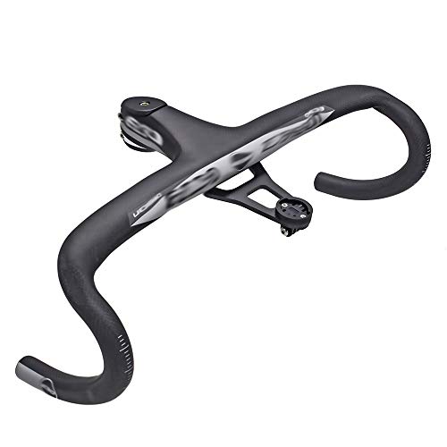 HHHKKK Manillar de Carretera de Carbono, Manillar de Bicicleta de Carretera de Fibra de Carbono Completo, Súper Rigidez, Súper Ligero, Adecuado para Bicicletas de Carretera