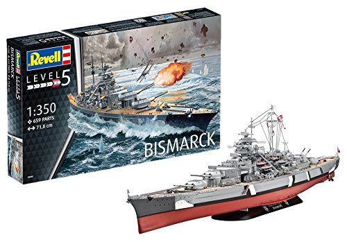 Revell- Bismarck Maqueta Acorazado, 14+ Años, Multicolor, 71,8 cm de Largo (05040)