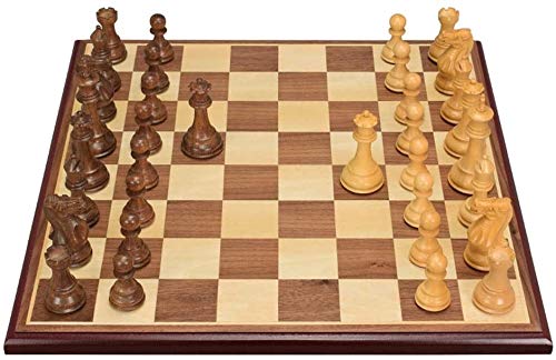 ZOUJUN Juego de ajedrez magnético, Ajedrez Mano Hecha a Mano de Madera de Cerezo Ajedrez y Damas Juego de 44 x 44 centímetro for Adultos y niños