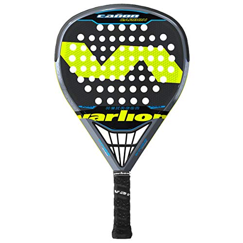 Varlion Cañon Carbon Difusor Pala de pádel, Adultos Unisex, Amarillo/Azul, 365-370 gr