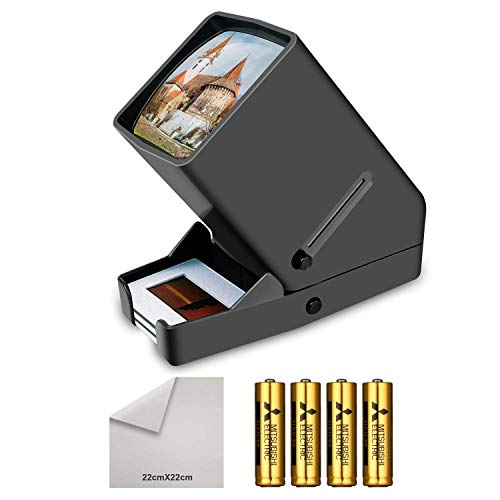 Visor de Diapositivas y Negativos de 35 mm, LED Daylight Desktop Film Viewer con Aumento de 3X Visor de Diapositivas y Negativos de 35 mm, LED Daylight Desktop Film Viewer con Aumento de 3X