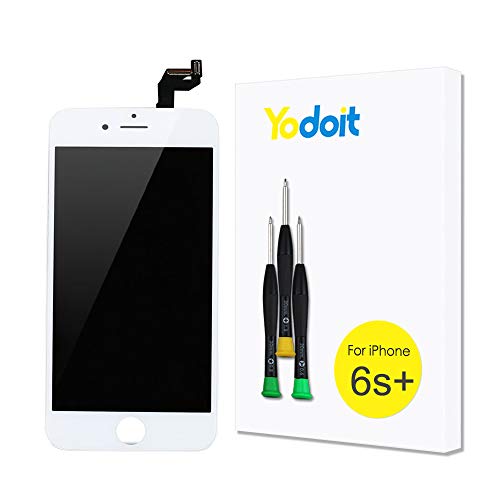 Yodoit para Pantalla iPhone 6s Plus Blanco, Conjunto de Pantalla LCD y digitalizador Reemplazo de la Pantalla táctil de Vidrio con Marco + Kit de Herramientas de reparación (5,5 Pulgadas) Yodoit para Pantalla iPhone 6s Plus Blanco, Conjunto de Pantalla LCD y digitalizador Reemplazo de la Pantalla táctil de Vidrio con Marco + Kit de Herramientas de reparación (5,5 Pulgadas)