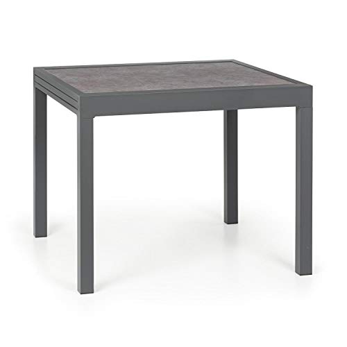 blumfeldt Tenerife – Mesa de Exteriores, Mesa Extensible, Hecha de Aluminio, Vidrio endurecido, fácil de Montar, EasyStone Finish: estética de Piedra Natural, tamaño máximo de 180 x 90 cm, mármol blumfeldt Tenerife – Mesa de Exteriores, Mesa Extensible, Hecha de Aluminio, Vidrio endurecido, fácil de Montar, EasyStone Finish: estética de Piedra Natural, tamaño máximo de 180 x 90 cm, mármol