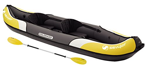 Sevylor Colorado Kit Kayak Hinchable, Kayak de Mar 2 Personas, Piragua Hinchable, Canoa Inflable, incl. 1 Remo Doble, Bomba de Pie, 331 x 88 cm Sevylor Colorado Kit Kayak Hinchable, Kayak de Mar 2 Personas, Piragua Hinchable, Canoa Inflable, incl. 1 Remo Doble, Bomba de Pie, 331 x 88 cm