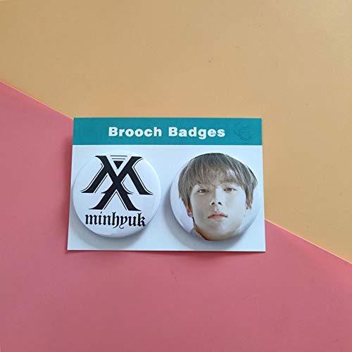 SosoJustgo2 Fashion Kpop Monsta X ATEEZ EXO Foto Impreso Broche Pin de pecho Pin Souvenir Jewelry Kit de regalo -  -  talla única