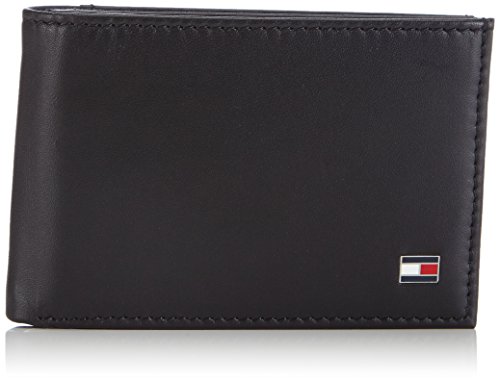 Tommy Hilfiger Eton Mini CC Flap & Coin Pocket - Monederos para Hombre, Color Schwarz (Black 990), Talla 11x7.5x2 cm (B x H x T)