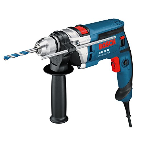 Bosch Professional GSB 16 RE - Taladro percutor (750 W, 0 – 2800 rpm, Ø max perforación hormigón 16 mm, en maletín)