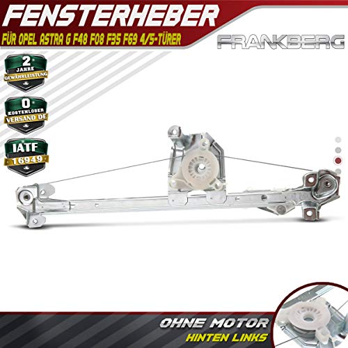 Frankberg 90521877 - Elevalunas Trasero Izquierdo sin Motor para Astra G F08 F35 F48 F69 1998-2009 Frankberg 90521877 - Elevalunas Trasero Izquierdo sin Motor para Astra G F08 F35 F48 F69 1998-2009