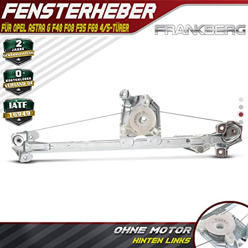 Frankberg 90521877 - Elevalunas Trasero Izquierdo sin Motor para Astra G F08 F35 F48 F69 1998-2009