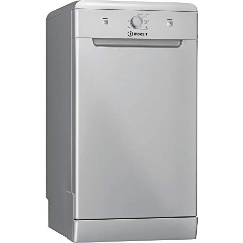 Indesit DSFE 1B10 S lavavajilla Independiente 10 cubiertos A+ - Lavavajillas (Independiente, Plata, Estrecho (45 cm), Plata, Botones, Giratorio, 1,3 m)