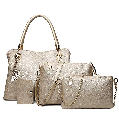 Pahajim bolso de las señoras señoras de regalo set señoras personalidad bolsa de cosméticos 4 unidades set bolso de las señoras de la manera bolso de las señoras de la moda Pahajim bolso de las señoras señoras de regalo set señoras personalidad bolsa de cosméticos 4 unidades set bolso de las señoras de la manera bolso de las señoras de la moda