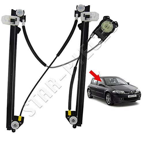 STARKIT PERFORMANCE Elevalunas eléctrico delantero derecho copiloto para Renault Megane 2 de 2000 a 2008 - 4 y 5 puertas