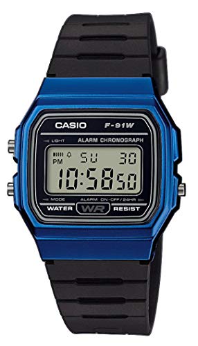 Casio Reloj Digital para Unisex de Cuarzo con Correa en Resina F-91WM-2AEF