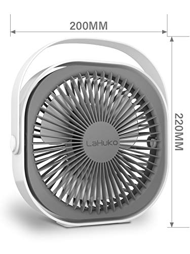 LaHuKo Ventilador USB Silencioso Ventiladores de Sobremesa Personal y Portátil Rotación Libre de 360 ° con 3 Velocidades Aire Frio para Oficina Hogar Coche (Blanco) LaHuKo Ventilador USB Silencioso Ventiladores de Sobremesa Personal y Portátil Rotación Libre de 360 ° con 3 Velocidades Aire Frio para Oficina Hogar Coche (Blanco)