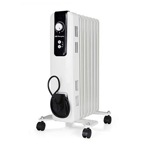 Orbegozo RH 1500 Radiador de Aceite, 1500W de Potencia, 7 Elementos y diseño en Color Blanco Orbegozo RH 1500 Radiador de Aceite, 1500W de Potencia, 7 Elementos y diseño en Color Blanco