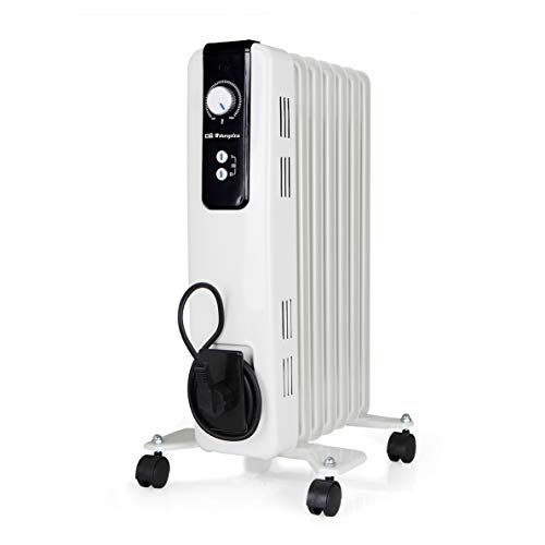 Orbegozo RH 1500 Radiador de Aceite, 1500W de Potencia, 7 Elementos y diseño en Color Blanco