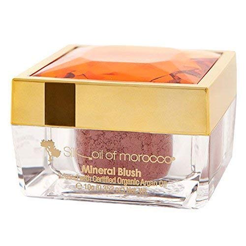 Seda Aceite de Marruecos Colorete - Mineral colorete, Maquillaje, Rostro / En Polvo, Profesional Cheek - Rosa Coral - Sin Parabenos, Talco Gratis y No Testado Animales - Marroquí Baya, 10g