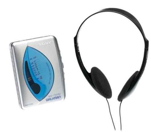 Sony Fits Walkman WMFX193 - Cassette Player - Black/Blue (WM-FX193/M)