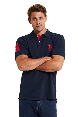 U.S Polo Assn. Camiseta de manga corta para hombre 'DHM grande Pique Reg Fit' Navy Blazer XXL