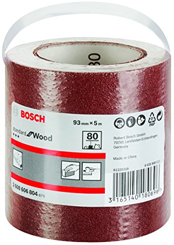 Bosch 2 608 606 804 - Rodillo lijador - 93 mm, 5 mm, 80 (pack de 1)