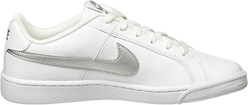 Nike Wmns Court Royale, Zapatillas de Gimnasia Mujer, Blanco (White / Metallic Silver), 38.5 EU