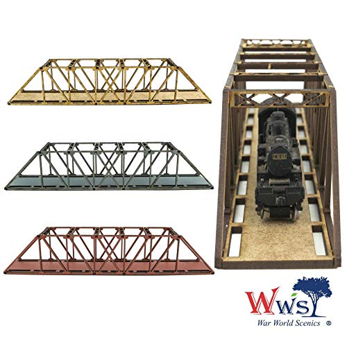 War World Scenics - Puente vía única Tipo Girder Escala N en DM 200mm - Elige Color - Modelismo Ferroviario, Maquetas, Dioramas
