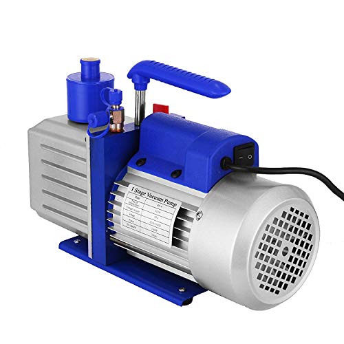 Mophorn 9CFM Bomba de Vacío de Etapa Única Manómetros Diagnósticos para la Reparación de Aire Acondicionado 3/4 HP Bomba de Vacío de Aire Acondicionado