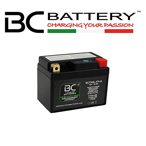 BC Lithium Batteries BCTX5L-FP-S Batería Litio para Moto LiFePO4, Negro, 1
