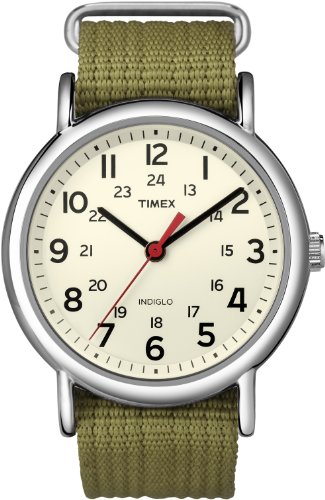 Reloj Timex Unisex  Special Weekender Slip Through, Verde (Verde/Beige)