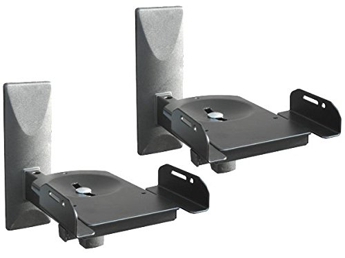 DRALL INSTRUMENTS Soporte de Altavoz de 2 Piezas Montaje de Pared para Altavoz de Audio portavoz Ajustable Modelo: BH5Bx2