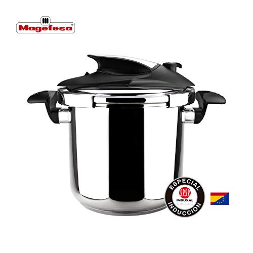 MAGEFESA Nova Olla a presión Super rápida de fácil Uso, Acero Inoxidable 18/10, Apta para Todo Tipo de cocinas, Incluido inducción. (6L) MAGEFESA Nova Olla a presión Super rápida de fácil Uso, Acero Inoxidable 18/10, Apta para Todo Tipo de cocinas, Incluido inducción. (6L)