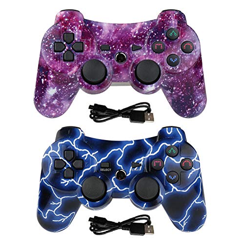 Mando PS3 Inalámbrico para PS3 Controller Bluetooth para Playstation 3 - Deep Blue+Galaxy