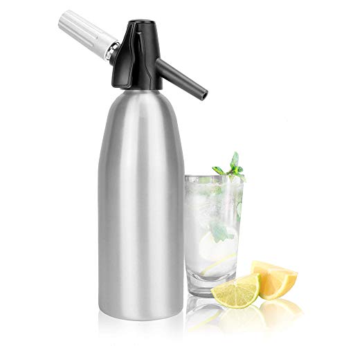 Sifón de soda de aluminio 1L | Máquina de refrescos | Sifón de refrescos | Dispensador de agua carbonatada | M&W