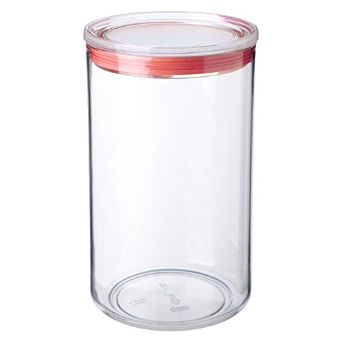 TATAY 1125309 - Bote de cocina transparente de poliestireno libre de BPA con cierre hermético, uso alimentario, óptimo para conservas, apto para lavavajillas, capacidad 2 litros, medidas 12.5