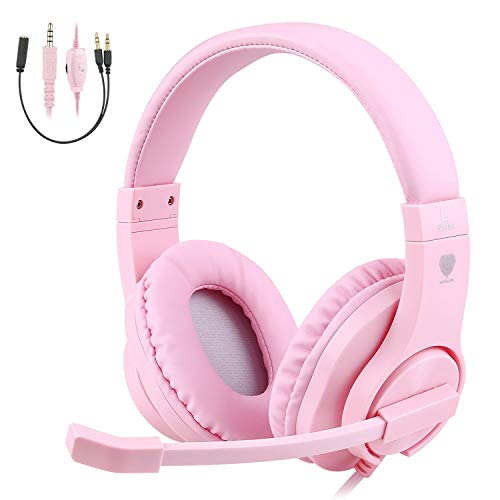 BlueFire Cascos Gaming para PC, Auriculares PS4 Ruido Reducción de Diademas Cerrados Profesional con Micrófono Limpio Sonido 3.5mm (Rosa) BlueFire Cascos Gaming para PC, Auriculares PS4 Ruido Reducción de Diademas Cerrados Profesional con Micrófono Limpio Sonido 3.5mm (Rosa)