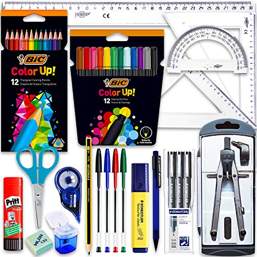 Coleset Pack Material Escolar Secundaria Instituto ESO Educacion secundaria Kit Utiles Escolares Barato Set Compas Escolar Adaptador Lote Materiales Kawaii Escuadra y Cartabon Rotuladores Calibrados Coleset Pack Material Escolar Secundaria Instituto ESO Educacion secundaria Kit Utiles Escolares Barato Set Compas Escolar Adaptador Lote Materiales Kawaii Escuadra y Cartabon Rotuladores Calibrados