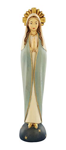 Ferrari & Arrighetti Virgen estilizada – Escultura de Madera Pintada A Mano. Altura Igual A cm.