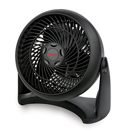 Honeywell HT900E4 - Ventilador Turbo potente para Mesa y Suelo, regulable en 3 Velocidades, tama?o Compacto, color Negro