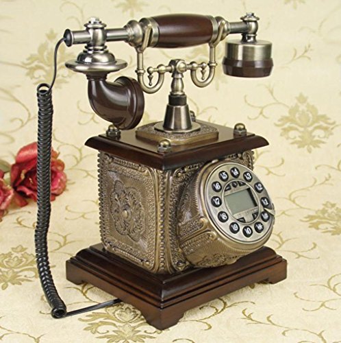 Teléfonos VOIP Teléfono Antiguo Europeo, estación Base Antigua del teléfono de Madera Antigua Retra, teléfono Fijo Antiguo del teléfono Teléfono Retro