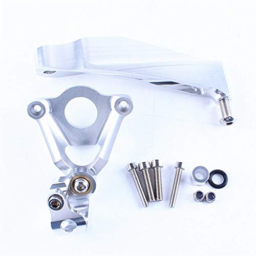 without brand XXF-cbwdq, CNC Amortiguador de dirección Estabilizador Soporte de Montaje Fit Kit for Honda CBR600RR 2007 2008 2009 2010 2011 2012 2013 2014 2015 2016 (Color : Plata)