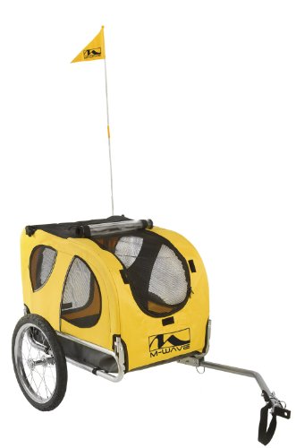 M-Wave Pet Remolque de Perro para acoplar a la Bicicleta, Unisex, Amarillo