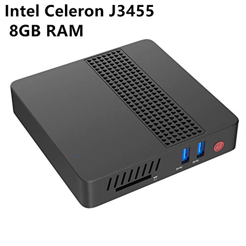 Mini PC Computadora de Escritorio Intel Celeron Apollo Lake J3455 Procesador (hasta 2.3GHz),8G LPDDR4/eMMC 64GB Windows 10 Pro (64-bit) HDMI&VGA Pantalla HD Dual WiFi USB 3.0/BT 4.2 M.2 2242 SSD Mini PC Computadora de Escritorio Intel Celeron Apollo Lake J3455 Procesador (hasta 2.3GHz),8G LPDDR4/eMMC 64GB Windows 10 Pro (64-bit) HDMI&VGA Pantalla HD Dual WiFi USB 3.0/BT 4.2 M.2 2242 SSD