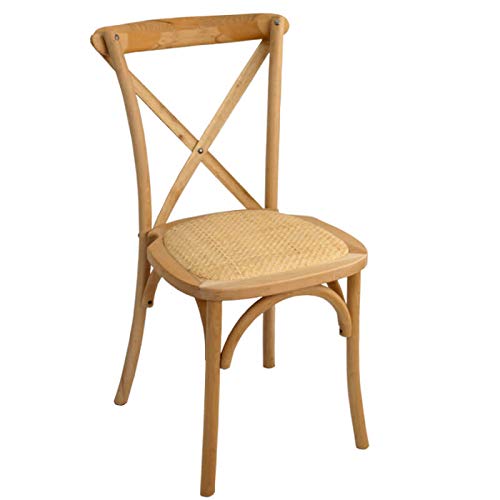 Mobiliario Factory Silla Comedor Crossback Madera de Haya con Asiento de ratán Natural. Silla Vintage thonet apilable Mobiliario Factory Silla Comedor Crossback Madera de Haya con Asiento de ratán Natural. Silla Vintage thonet apilable