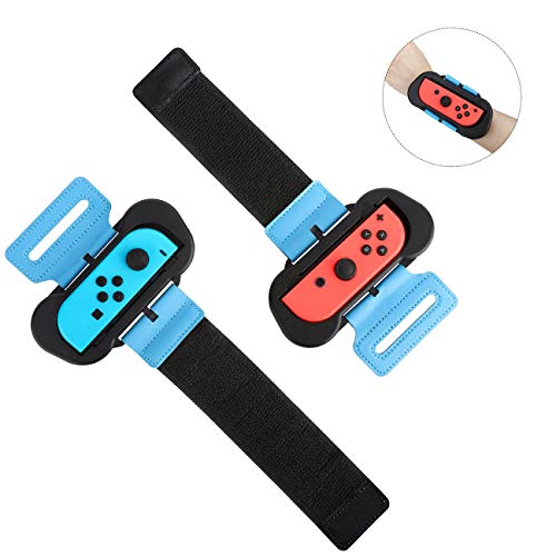 MoKo Correa de Muñeca Compatible con Joy-con Nintendo Switch Dance y 2019/2018 y Zumba, Banda de Muñeca Elástica Cómoda de 2 Tamaños Diferentes Ajustable para Adultos y Niños - Kit de 2pzs MoKo Correa de Muñeca Compatible con Joy-con Nintendo Switch Dance y 2019/2018 y Zumba, Banda de Muñeca Elástica Cómoda de 2 Tamaños Diferentes Ajustable para Adultos y Niños - Kit de 2pzs